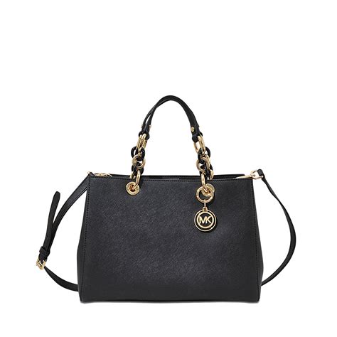 cynthia michael kors md|Michael Kors Cynthia Medium Black Leather Satchel Bag K2 .